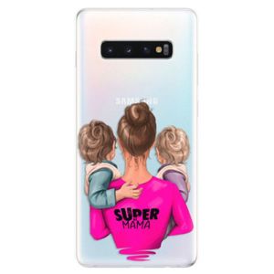 Odolné silikonové pouzdro iSaprio - Super Mama - Two Boys - Samsung Galaxy S10+ vyobraziť