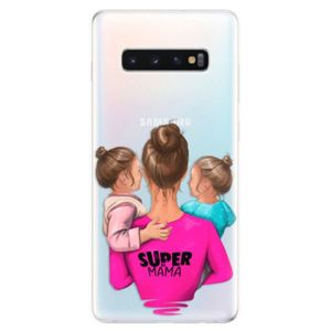 Odolné silikonové pouzdro iSaprio - Super Mama - Two Girls - Samsung Galaxy S10+ vyobraziť