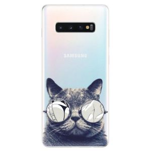 Odolné silikonové pouzdro iSaprio - Crazy Cat 01 - Samsung Galaxy S10+ vyobraziť