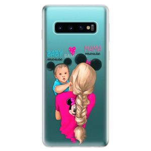 Odolné silikonové pouzdro iSaprio - Mama Mouse Blonde and Boy - Samsung Galaxy S10 vyobraziť