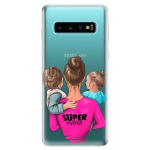 Odolné silikonové pouzdro iSaprio - Super Mama - Boy and Girl - Samsung Galaxy S10 vyobraziť