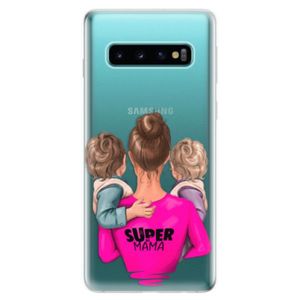 Odolné silikonové pouzdro iSaprio - Super Mama - Two Boys - Samsung Galaxy S10 vyobraziť