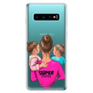 Odolné silikonové pouzdro iSaprio - Super Mama - Two Girls - Samsung Galaxy S10 vyobraziť