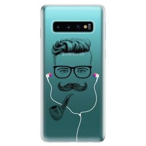 Odolné silikonové pouzdro iSaprio - Man With Headphones 01 - Samsung Galaxy S10 vyobraziť