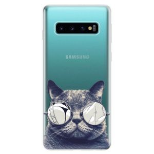 Odolné silikonové pouzdro iSaprio - Crazy Cat 01 - Samsung Galaxy S10 vyobraziť
