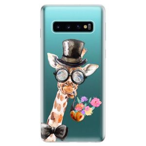 Odolné silikonové pouzdro iSaprio - Sir Giraffe - Samsung Galaxy S10 vyobraziť