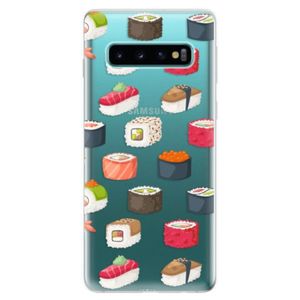 Odolné silikonové pouzdro iSaprio - Sushi Pattern - Samsung Galaxy S10 vyobraziť