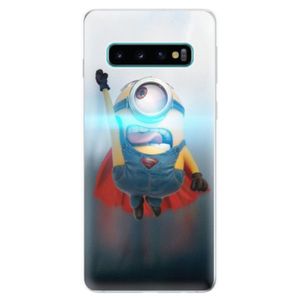 Odolné silikonové pouzdro iSaprio - Mimons Superman 02 - Samsung Galaxy S10 vyobraziť