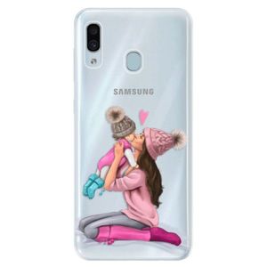 Silikónové puzdro iSaprio - Kissing Mom - Brunette and Girl - Samsung Galaxy A30 vyobraziť