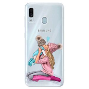 Silikónové puzdro iSaprio - Kissing Mom - Blond and Boy - Samsung Galaxy A30 vyobraziť