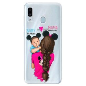 Silikónové puzdro iSaprio - Mama Mouse Brunette and Boy - Samsung Galaxy A30 vyobraziť