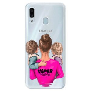 Silikónové puzdro iSaprio - Super Mama - Two Boys - Samsung Galaxy A30 vyobraziť