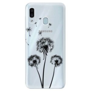 Silikónové puzdro iSaprio - Three Dandelions - black - Samsung Galaxy A30 vyobraziť