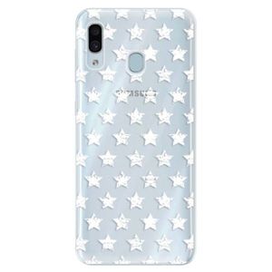 Silikónové puzdro iSaprio - Stars Pattern - white - Samsung Galaxy A30 vyobraziť