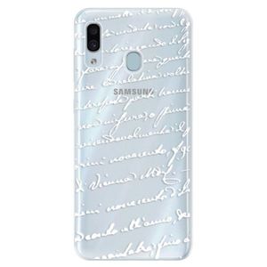 Silikónové puzdro iSaprio - Handwriting 01 - white - Samsung Galaxy A30 vyobraziť