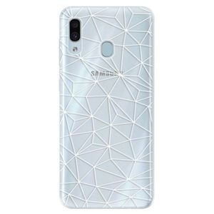 Silikónové puzdro iSaprio - Abstract Triangles 03 - white - Samsung Galaxy A30 vyobraziť