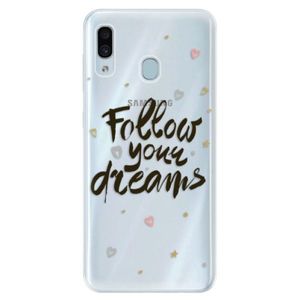 Silikónové puzdro iSaprio - Follow Your Dreams - black - Samsung Galaxy A30 vyobraziť
