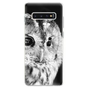 Plastové puzdro iSaprio - BW Owl - Samsung Galaxy S10+ vyobraziť