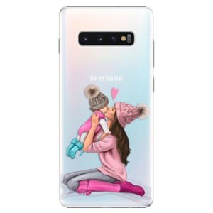 Plastové puzdro iSaprio - Kissing Mom - Brunette and Girl - Samsung Galaxy S10+ vyobraziť