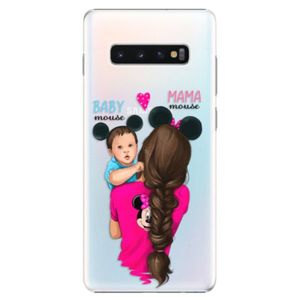 Plastové puzdro iSaprio - Mama Mouse Brunette and Boy - Samsung Galaxy S10+ vyobraziť