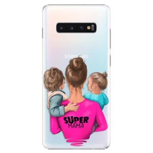 Plastové puzdro iSaprio - Super Mama - Boy and Girl - Samsung Galaxy S10+ vyobraziť