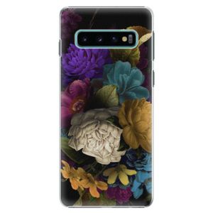 Plastové puzdro iSaprio - Dark Flowers - Samsung Galaxy S10 vyobraziť