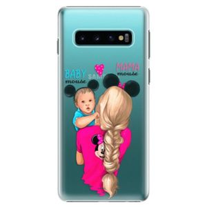 Plastové puzdro iSaprio - Mama Mouse Blonde and Boy - Samsung Galaxy S10 vyobraziť