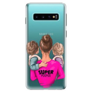Plastové puzdro iSaprio - Super Mama - Two Boys - Samsung Galaxy S10 vyobraziť