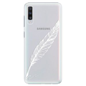 Plastové puzdro iSaprio - Writing By Feather - white - Samsung Galaxy A70 vyobraziť