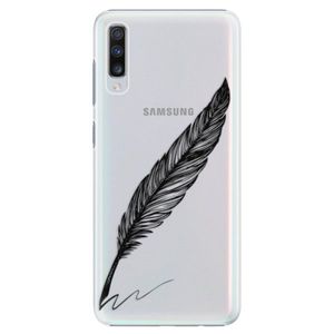 Plastové puzdro iSaprio - Writing By Feather - black - Samsung Galaxy A70 vyobraziť