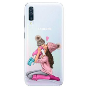 Plastové puzdro iSaprio - Kissing Mom - Brunette and Girl - Samsung Galaxy A50 vyobraziť