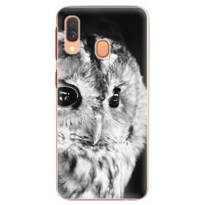 Plastové puzdro iSaprio - BW Owl - Samsung Galaxy A40 vyobraziť