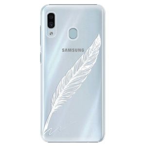 Plastové puzdro iSaprio - Writing By Feather - white - Samsung Galaxy A30 vyobraziť