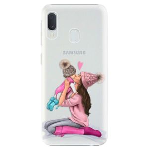 Plastové puzdro iSaprio - Kissing Mom - Brunette and Girl - Samsung Galaxy A20e vyobraziť