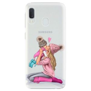 Plastové puzdro iSaprio - Kissing Mom - Blond and Girl - Samsung Galaxy A20e vyobraziť
