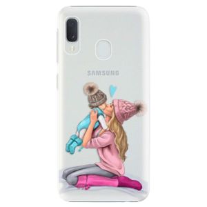 Plastové puzdro iSaprio - Kissing Mom - Blond and Boy - Samsung Galaxy A20e vyobraziť