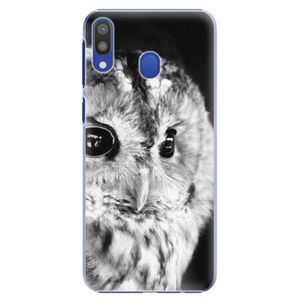 Plastové puzdro iSaprio - BW Owl - Samsung Galaxy M20 vyobraziť