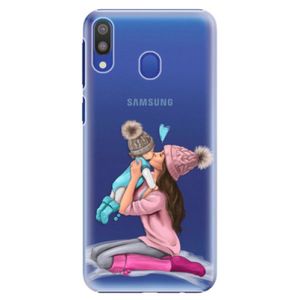 Plastové puzdro iSaprio - Kissing Mom - Brunette and Boy - Samsung Galaxy M20 vyobraziť