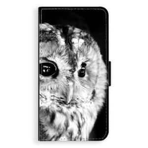 Flipové puzdro iSaprio - BW Owl - iPhone XS Max vyobraziť