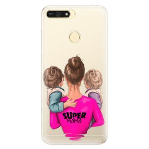Silikónové puzdro iSaprio - Super Mama - Two Boys - Huawei Honor 7A vyobraziť