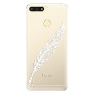Silikónové puzdro iSaprio - Writing By Feather - white - Huawei Honor 7A vyobraziť