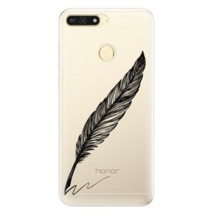 Silikónové puzdro iSaprio - Writing By Feather - black - Huawei Honor 7A vyobraziť