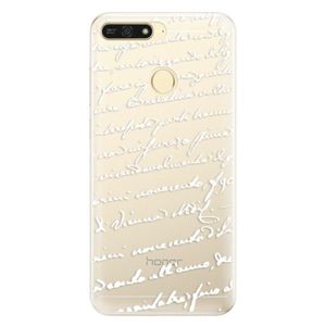 Silikónové puzdro iSaprio - Handwriting 01 - white - Huawei Honor 7A vyobraziť