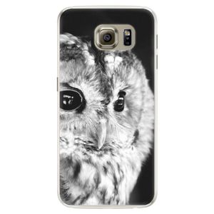 Silikónové puzdro iSaprio - BW Owl - Samsung Galaxy S6 Edge vyobraziť