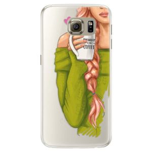 Silikónové puzdro iSaprio - My Coffe and Redhead Girl - Samsung Galaxy S6 Edge vyobraziť