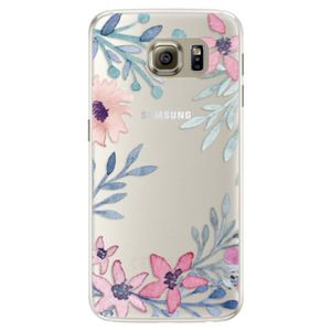 Silikónové puzdro iSaprio - Leaves and Flowers - Samsung Galaxy S6 Edge vyobraziť