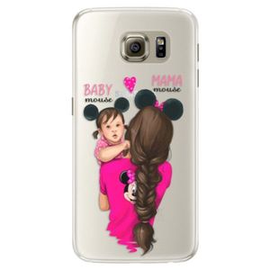 Silikónové puzdro iSaprio - Mama Mouse Brunette and Girl - Samsung Galaxy S6 Edge vyobraziť