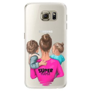 Silikónové puzdro iSaprio - Super Mama - Boy and Girl - Samsung Galaxy S6 Edge vyobraziť
