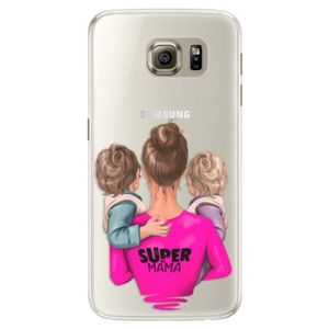 Silikónové puzdro iSaprio - Super Mama - Two Boys - Samsung Galaxy S6 Edge vyobraziť