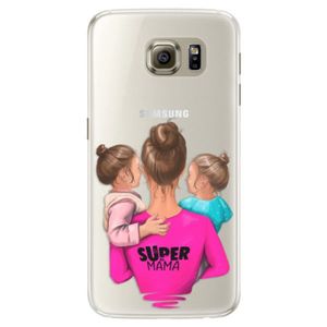 Silikónové puzdro iSaprio - Super Mama - Two Girls - Samsung Galaxy S6 Edge vyobraziť